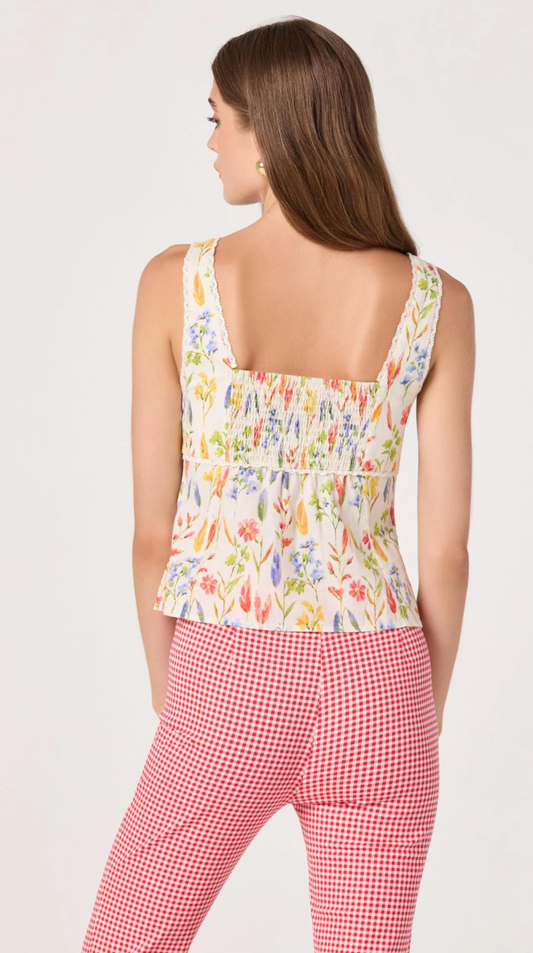Theresa Floral Lace Bustier Tank