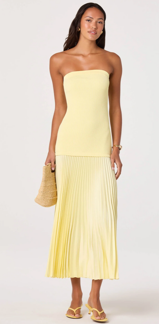 Selune Mixed Media Maxi Dress