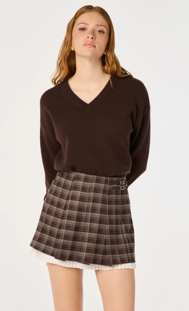 Melian Plaid Pleated Skirt