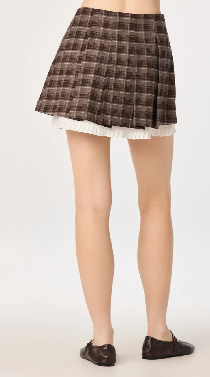 Melian Plaid Pleated Skirt