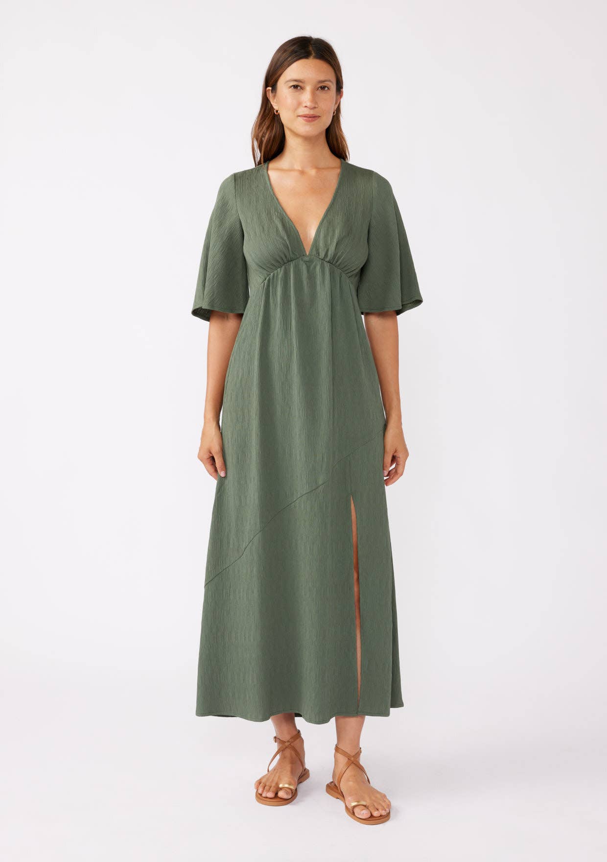Empire Waist Maxi Dress with Slit ShopDawne Empire Waist Maxi Dress with Slit ShopDawne