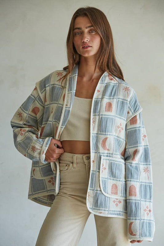 Cotton Quilt Oversized Jacket