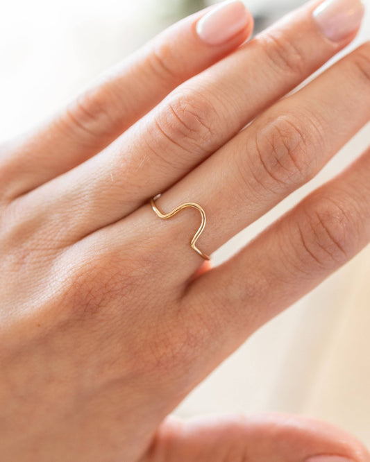 Curved Stacking Ring in Gold Filled
