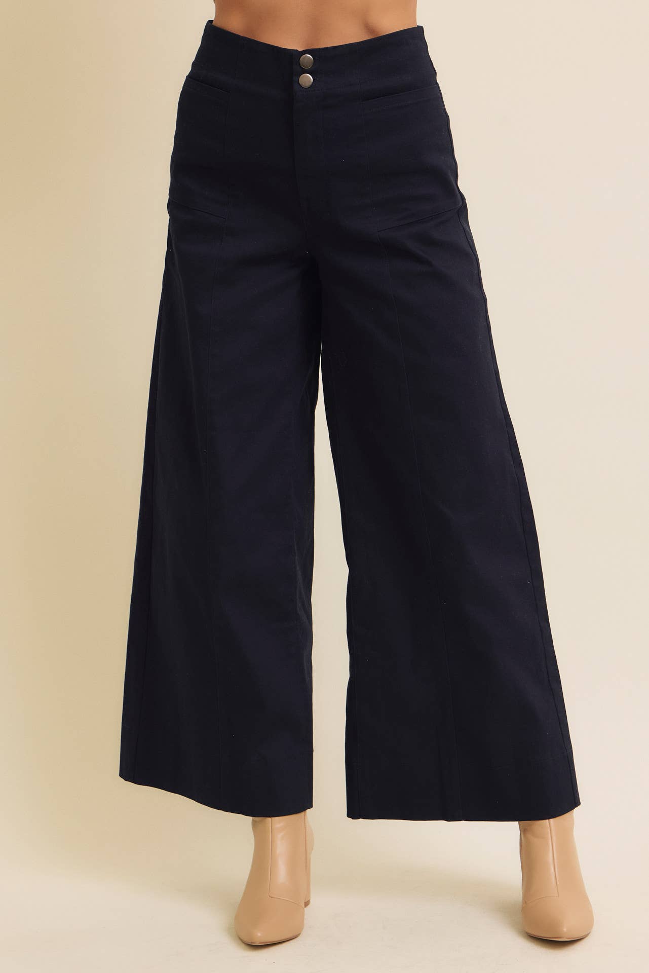 FLATTERING WIDE LEG FULL-LENGTH STRETCHY PANTS