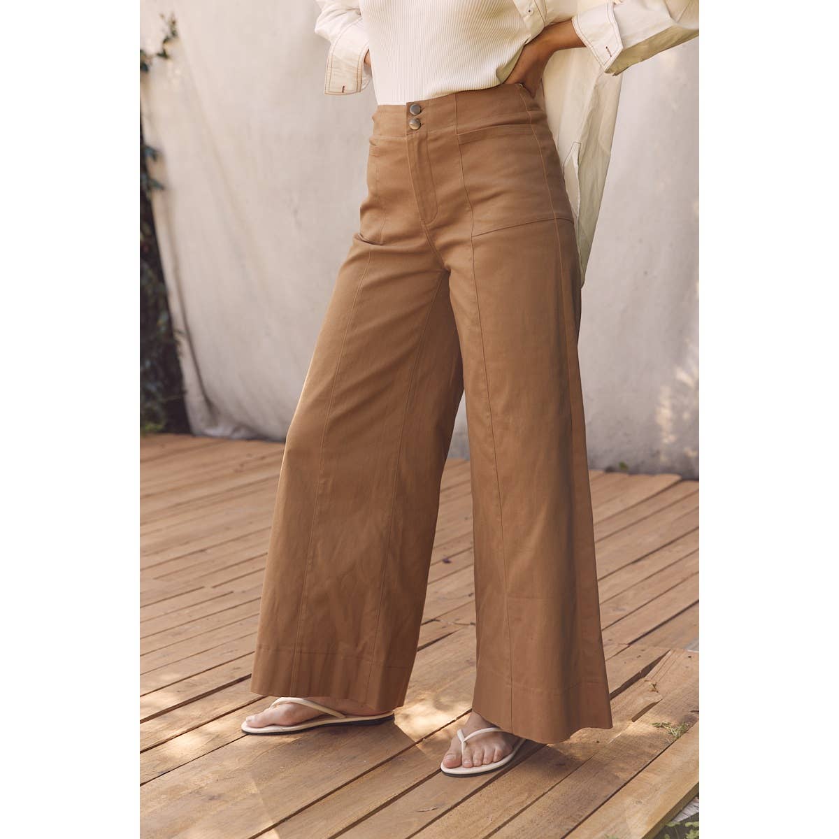 FLATTERING WIDE LEG FULL-LENGTH STRETCHY PANTS