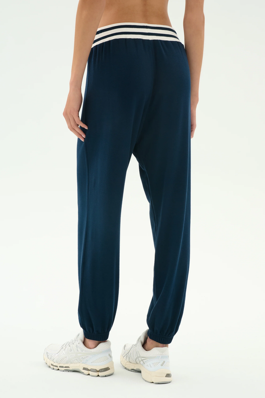 Andie Oversized Fleece Sweatpant W/ Stripe