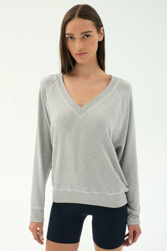 Bennie Fleece V Neck Sweatshirt