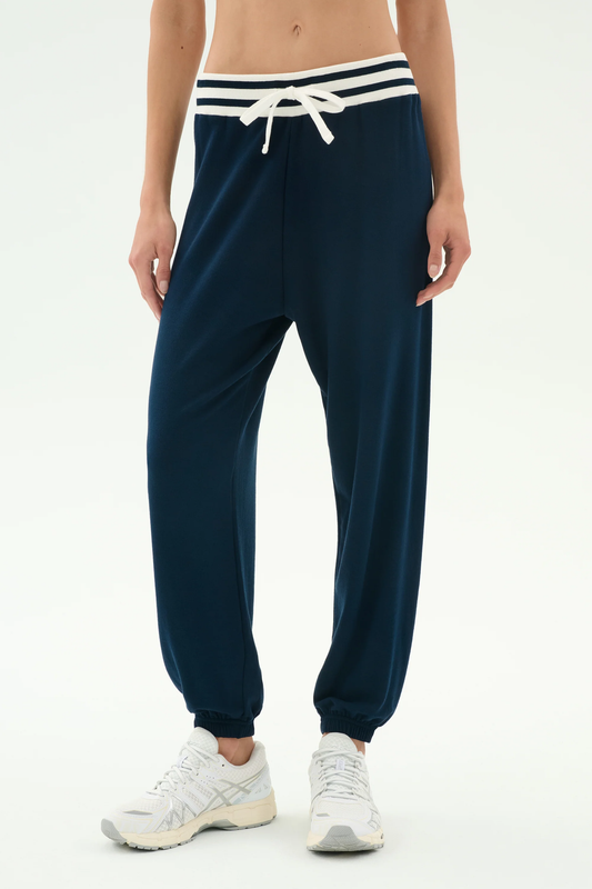 Andie Oversized Fleece Sweatpant W/ Stripe