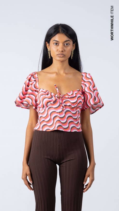 Wavy crop top / Joyful summer