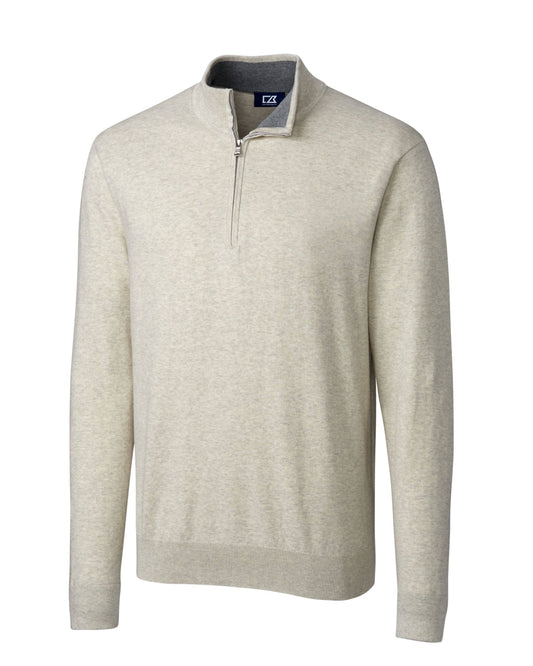 Cutter & Buck Lakemont Tri-Blend Qtr Zip Pullover Sweater