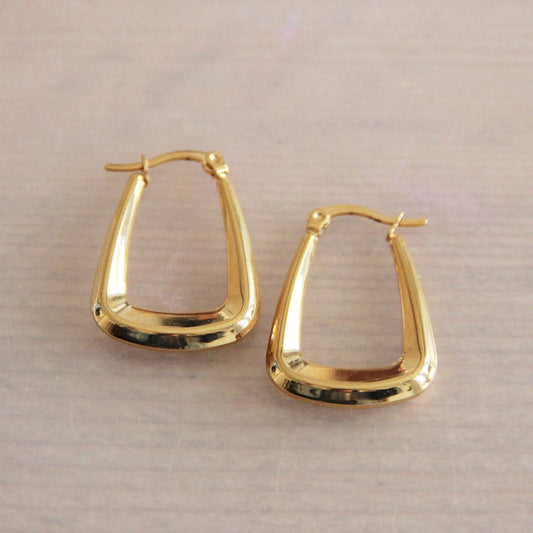 Stainless steel creole "triangle" - gold